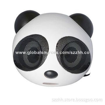 Portable Mini USB Speaker in Panda Shape, Made of ABS, Compatible with PC, MP3/4 Players